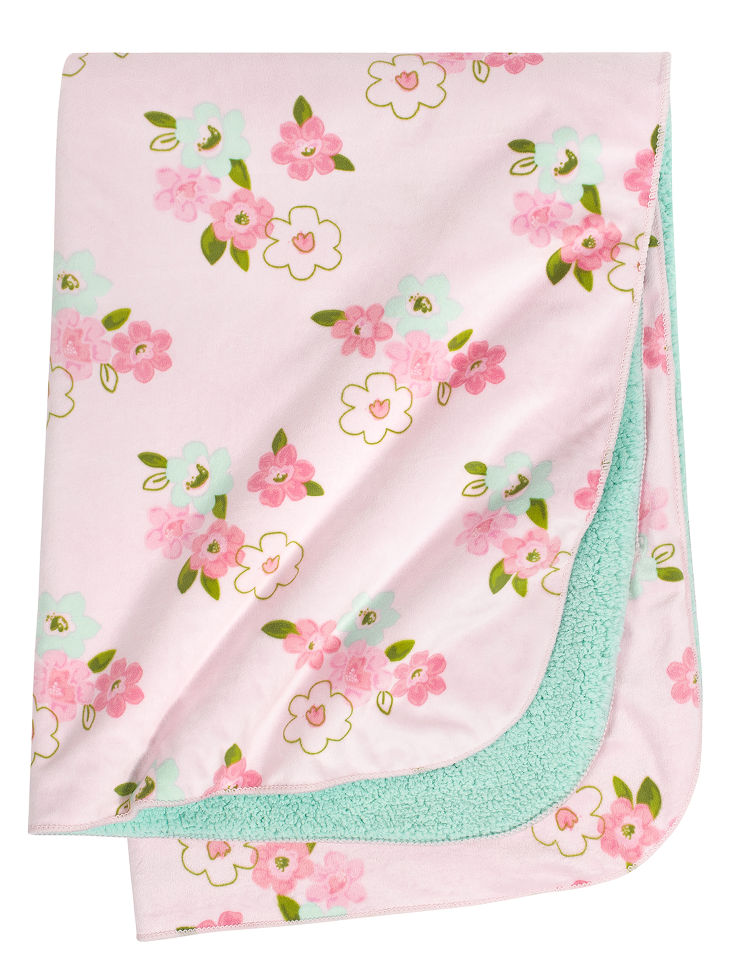 Just Born Baby Girls Plush Blanket, Blossom