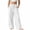 White, variant on ITSAME Wide Leg Pants for Girls, Cotton Linen Elastic Waist Full Length Loose Casual Pants with Pockets White Size 13