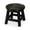 Espresso, variant on Carved Rubberwood Stool with Queen Bee Design / Ideal for Kids' Steps, Ottomans or Drinks Tables