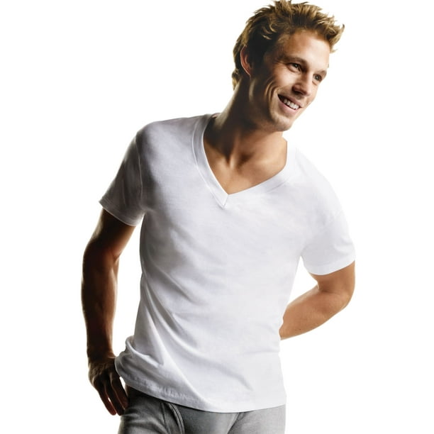 Men's Hanes Comfortsoft Crew Neck S/S Tagless 4-Pack T-shirts By