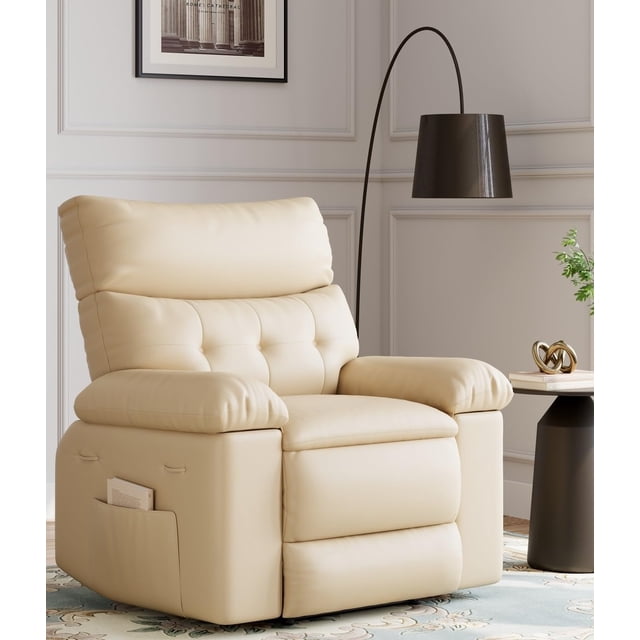 Oversized Recliner Chairs with Heat and Massage - 360° Swivel Lazy Boy Recliner Chair for Adults- Manual Rocking Chair with Remote Control for Living Rooms, Bedrooms