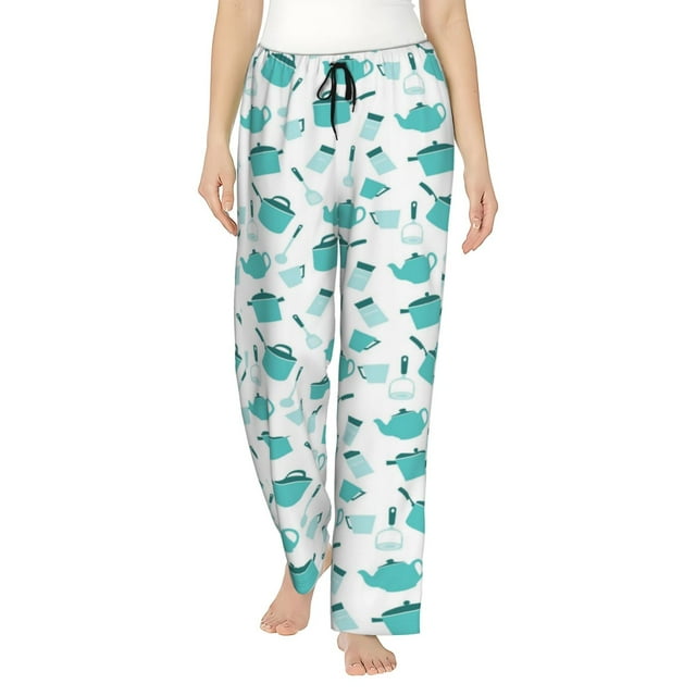 Balery Utensiles Pantalones de pijama para mujer, pijamas ultraligeros, pantalones de estar por casa-3X-Large