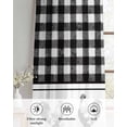 thumbnail image 6 of Farmhouse Black Plaid Sheer Curtains 39 Inch Length 2 Panels Set for Living Room/Bedroom, Vintage Country Cock Checkered Kitchen Curtains Grommet Semi-Sheer Curtains Window Treatments 27.5"x39"x2, 6 of 7