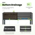 "KING BIRD Raised Garden Bed 47""×24""×56"" with Plant Cover, Steel