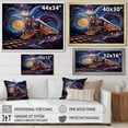 thumbnail image 4 of Designart "Cosmic Voyages An modern Train II" Transportation Floater Framed Wall Art Print, 4 of 7