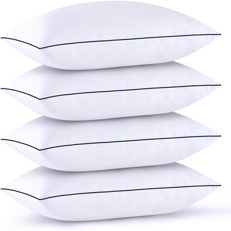 Pillows Standard Size Set of 4 - Bed Pillows for Sleeping 4 Pack, Cooling Supportive Hotel Pillows with Premium Soft Down Alternative Fill for Side Stomach and Back Sleepers-xlk