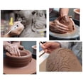 thumbnail image 5 of 11 herramientas para esculpir cerámica y arcilla, herramientas de cerámica de doble cara, mangos de madera lisos para recortar, patrón en relieve., 5 of 5
