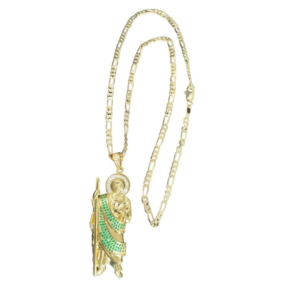 DESIGNICE Saint Jude Thaddeus Necklace, Pendant for Men, Gold Filled 18K