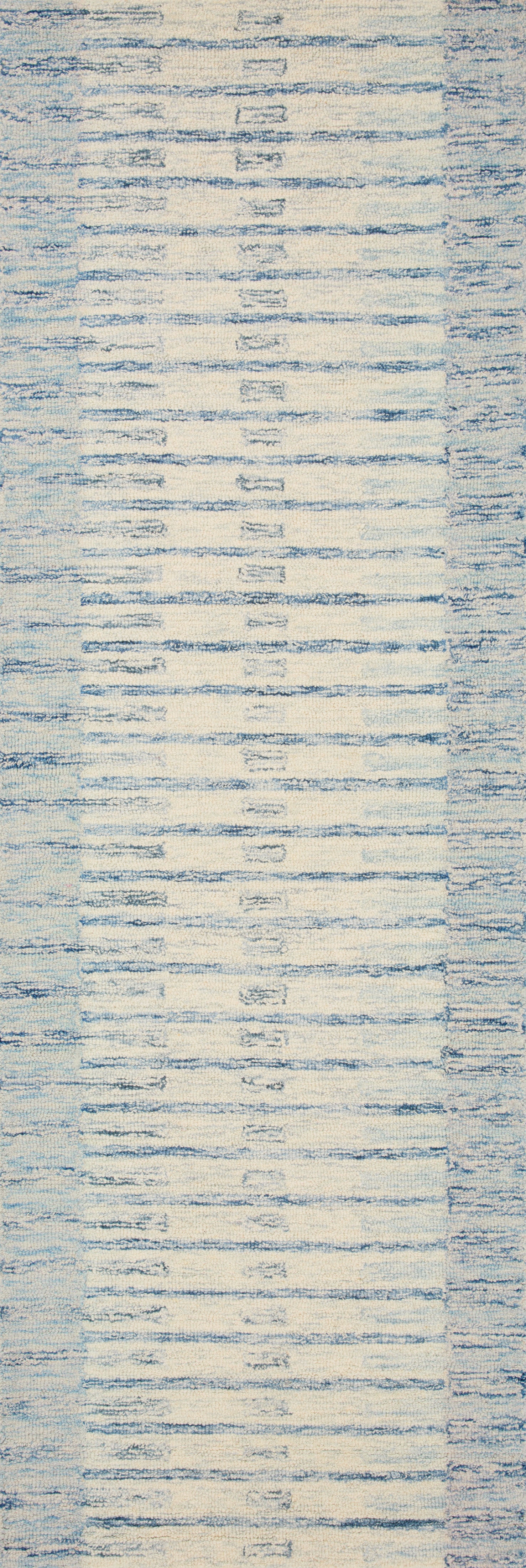 Chris Loves Julia x LoloiChris Ivory / Denim 2'-6" x 9'-9" Runner Rug