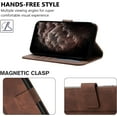 thumbnail image 6 of Compatible with Motorola Moto G Power 5G 2024 Case Flip Wallet case with Card Holder Kickstand Magnetic Premium PU Leather Flip Shockproof Protective Case for Moto G Power 5G 2024 Brown HX, 6 of 16