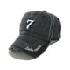 thumbnail image 1 of Gorra de béisbol lisa de algodón bordada con el número 7 desgastado, 1 of 1