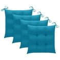 thumbnail image 3 of vidaXL Garden Chairs with Light Blue Cushions 3 pcs Solid Teak Wood, 3 of 12