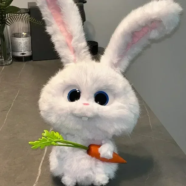 MINISO Dibujos animados La vida secreta de las mascotas Lindo conejo líder Muñeca Juguetes de peluche Regalos de cumpleaños para niñas Decoración de habitación