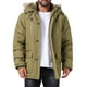 thumbnail image 1 of Abrigo de invierno cálido para hombres INSPIRE CHIC, forrado de felpa, grueso, con capucha, chaqueta L amarilla verde, 1 of 6
