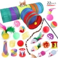 thumbnail image 5 of Juego de juguetes para gatos de 20 piezas, divertido palo para gatos, campana de ratón de sisal, suministros para gatos, juego de juguetes para gatos de DualPet, 5 of 5