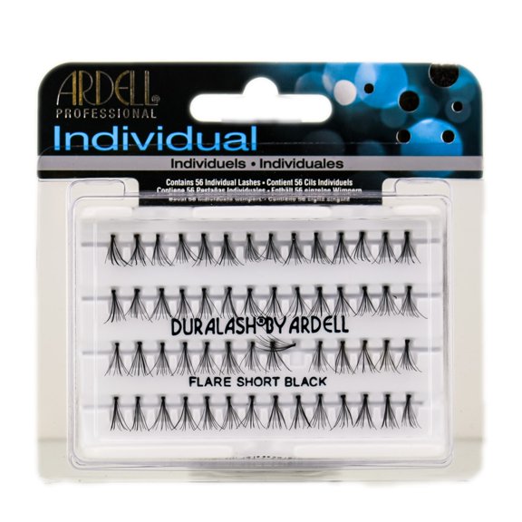 Short Black #65095 , Other Accessories: Ardell Professional Individual Duralash Lashes - Flares , Hair Scalp Skin Body - Pack of 3 w/ SLEEK Teasing Comb