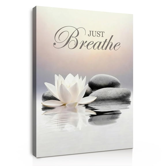 Elegant Zen Stones Canvas Wall Art Framed Canvas Prints Minimalist Nature Wall Art, Peaceful Zen Wall Art for Bathroom Wall Art, Bedroom Wall Decor, Meditation Yoga Room Wall Decor