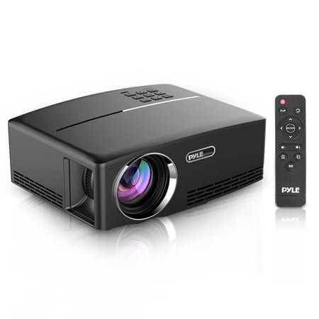 PYLE PRJG98 - Home Theater Digital Projector - Compact Media Projector with 1080p HD Support, Built-in Speakers, HDMI/USB/VGA