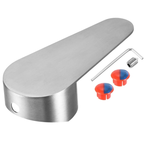 Uxcell 35mm Single Lever Faucet Handle for Kitchen,4"x1.7", Silver
