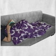 thumbnail image 6 of Mauve Soft Flannel Fleece Blanket, Unusual Vivid Allium Flower Petals Design Abstract Hippie Victorian Peony Artwork, Cozy Plush for Indoor and Outdoor Use, 70" x 90", Purple White, by Ambesonne, 6 of 6