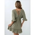 thumbnail image 7 of Textured V-Neck Mini Dress, 7 of 7