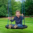 thumbnail image 2 of Gorilla Playsets Blue Orbit Swing with Rope - Large, 26-Inch Diameter, 2 of 5