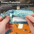 thumbnail image 2 of [4 Pack] Fintie Luggage Tags, Leather Name ID Label Holder w/ Privacy Cover Travel Bag Cruise Suitcase Identifier, Emerald Illusions, 2 of 7