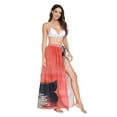 thumbnail image 2 of FORMRS Womens Beach Sarong Semi-Sheer Bikini Wrap Skirt Swimsuit Cover-ups, Illusionary Boat, 2 of 7
