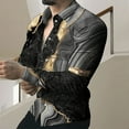 thumbnail image 1 of Camisa para hombre con estampado abstracto de tinta salpicada, moda informal para exteriores, fiesta callejera, camisetas para hombre cómodas y suaves, camiseta de alta calidad, talla grande, 1 of 6