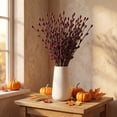 thumbnail image 6 of Artificial Berry Picks Faux Fall Berry Stems Flexible Wire Decoration Vase Centerpiece Wreath Farmhouse Mantel Thanksgiving Halloween Home Decor DIY Floral Arrangement Holiday Display, 6 of 6