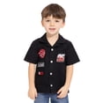 thumbnail image 2 of Disney Pixar Cars Toddler Boys Short Sleeve Cotton Button Down Shirt with Patches, Sizes 12M-5T, 2 of 7