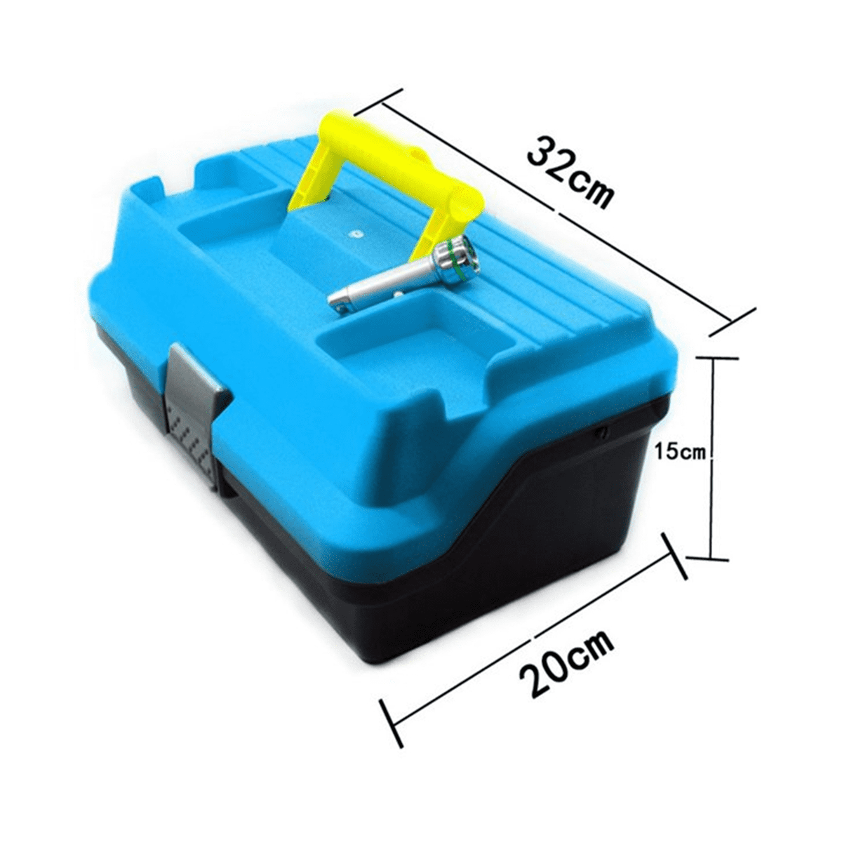 Waterproof 3-Tier Fishing Tackle Box Storage Box Portable Fishing Tackle Strong Storage Box