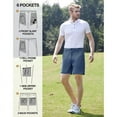 thumbnail image 3 of Mens Golf Hybrid Shorts 7 Inch Dress Stretch Hiking Flat Front Quick Dry Lightweight Board Casual Shorts with Pockets, 3 of 5