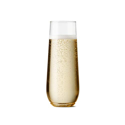 TOSSWARE Flûte recyclable Coupe en Plastique Sans Pieds, Incassable et Sans BPA