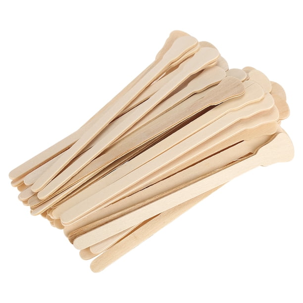 Spatulas Stick 50pcs Wooden Wax Spatula Tongue Depressor Disposable