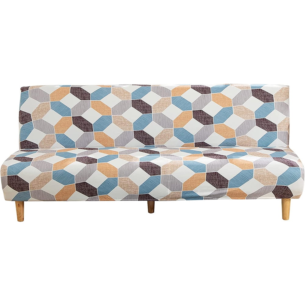 CJC Armless Futon Sofa Bed Cover, Stretch Sofa Couch Slipcovers Without
