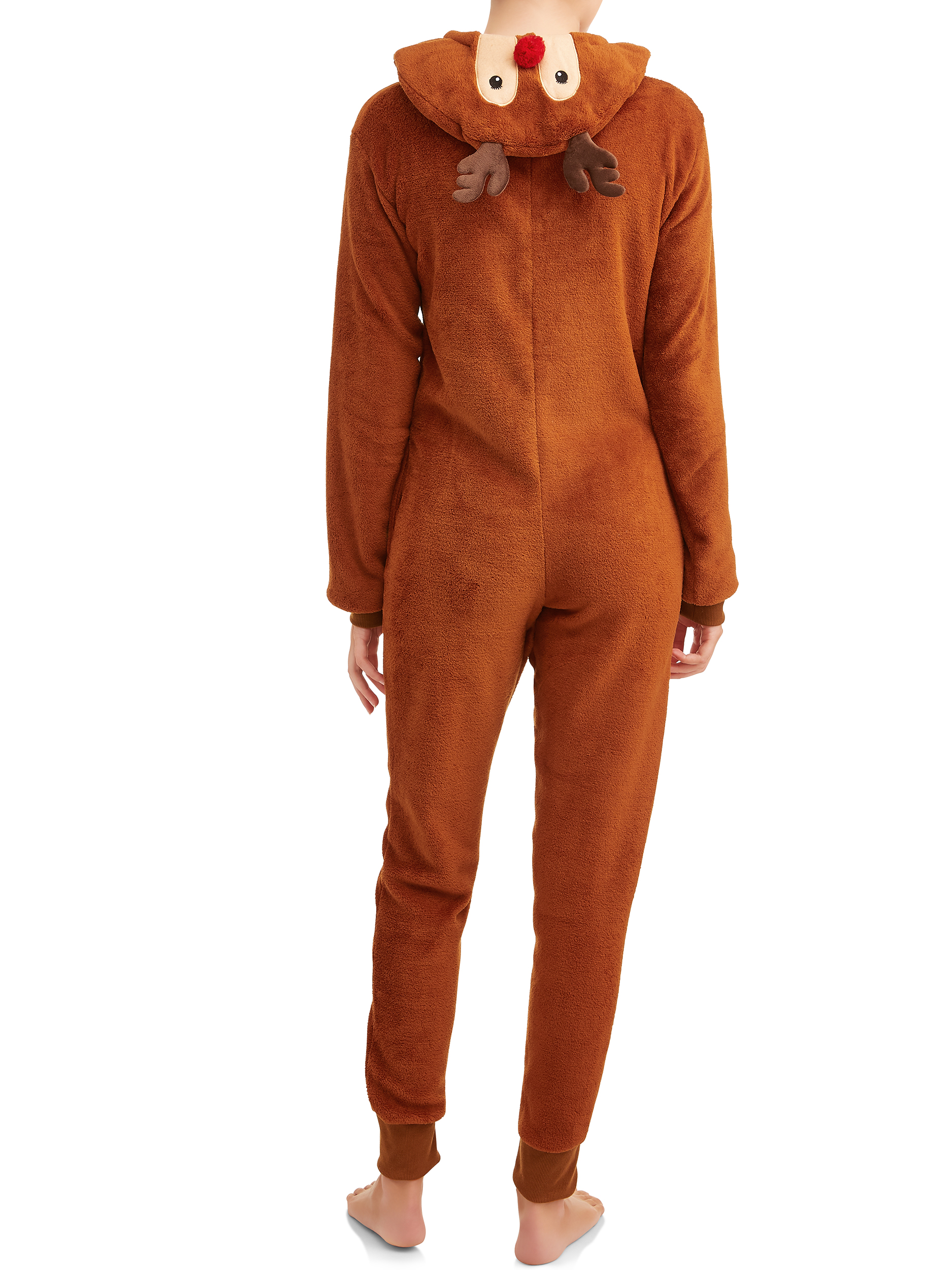 The Great Christmas Women's Christmas Edition Plush Hooded One Piece Union Suit - image 3 of 3