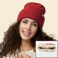 thumbnail image 6 of Silk Lined Flanged Winter Beanie for Women Ear Protective Thermal Pullover Hat Warm Outdoor Knit Cap for Men and Women, 6 of 8