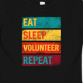 thumbnail image 4 of Inktastic Volunteering Eat Sleep Volunteer Repeat Boys or Girls Baby T-Shirt, 4 of 5