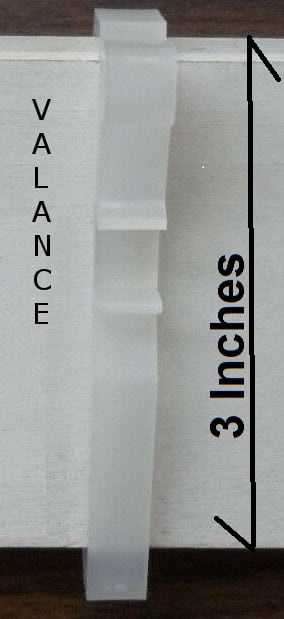 3 Inch Valance Clips for Window Blinds - Pick your Quantity - 24 Pack 