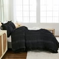 thumbnail image 3 of Dintszyayue Black Ruffle Queen Comforter,Soft Ruffled Princess Style Bedding Set Adult(90"x 90"), 3 of 5