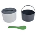 thumbnail image 2 of Microwave Rice Cooker 2L Food Grade PP Material Rice Spoon Lid Strainer Steaming Pot Rice Cooker SetGreen, 2 of 4