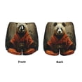 thumbnail image 5 of Lsque Jungle Meditating Panda Printed Women's Running Shorts with Liner Pockets,Elastic Quick Dry Workout Athletic Gym Yoga Shorts,Womens High Waist Shorts-Medium, 5 of 9