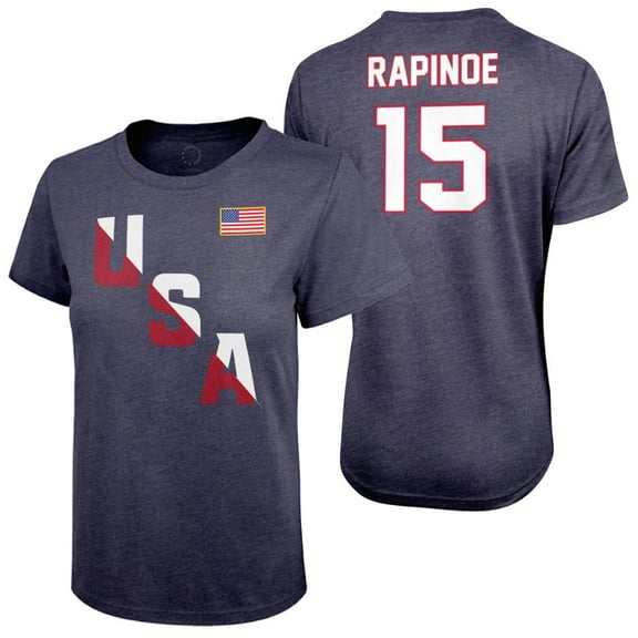 Icon Sports USWNT Player T Shirt Tee Official USA Flag USWNT Football Tee Top -Smal 07