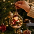 thumbnail image 3 of Christmas LED Lighted Glass Ball Ornaments, Clear Hanging Globe with Storybook Scene , Gold Cap Rope Hanger for Xmas Tree Wreath Mantel Holiday Decor Gift, 3 of 8