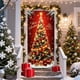 thumbnail image 4 of Adornos navideños, regalos navideños, cortina navideña de 35 x 72 pulgadas, decoración navideña para puerta y pared, festival, fiesta, poliéster., 4 of 6
