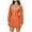 Orange, variant on Herrnalise Women's V-Neck Solid Color Sexy Long SleeveHip Dresses S-XL