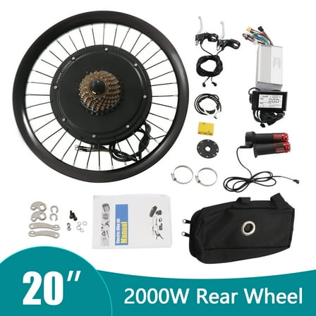 72V 2000W Rear Wheel Motor, 2000W Electric Bike Kit,72Vwith Mutifunction Display, Electric Bicycle Conversion Kit
