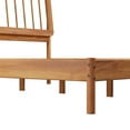 thumbnail image 3 of Walker Edison Mid-Century Modern Slatted Solid Wood King Bedframe, Caramel, 3 of 15