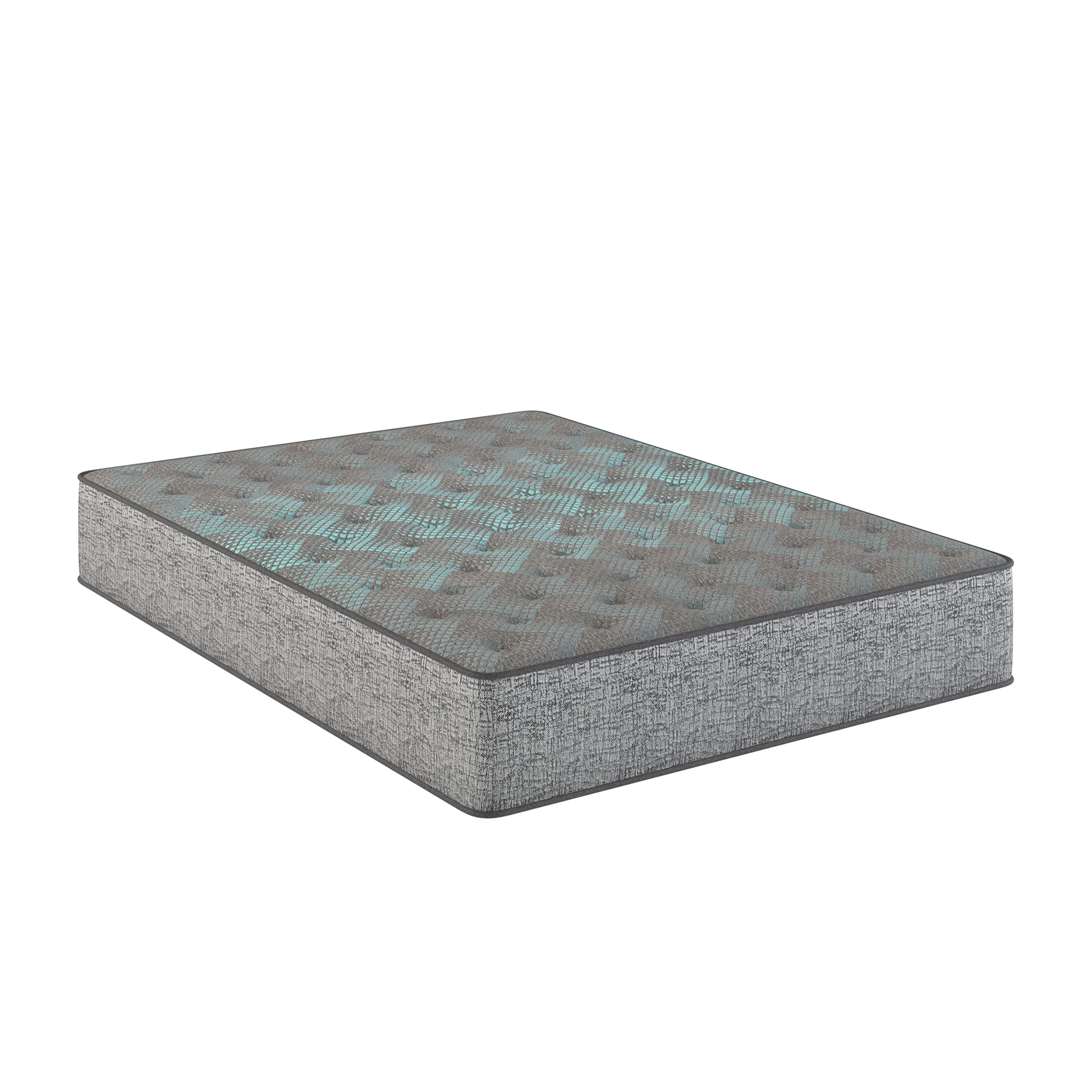 JERFIT 13 Inch Firm Cooling Hybrid Mattress, California King, Grey Blue, Pocket Coil Support Foam Layers for Cool, Supportive Sleep